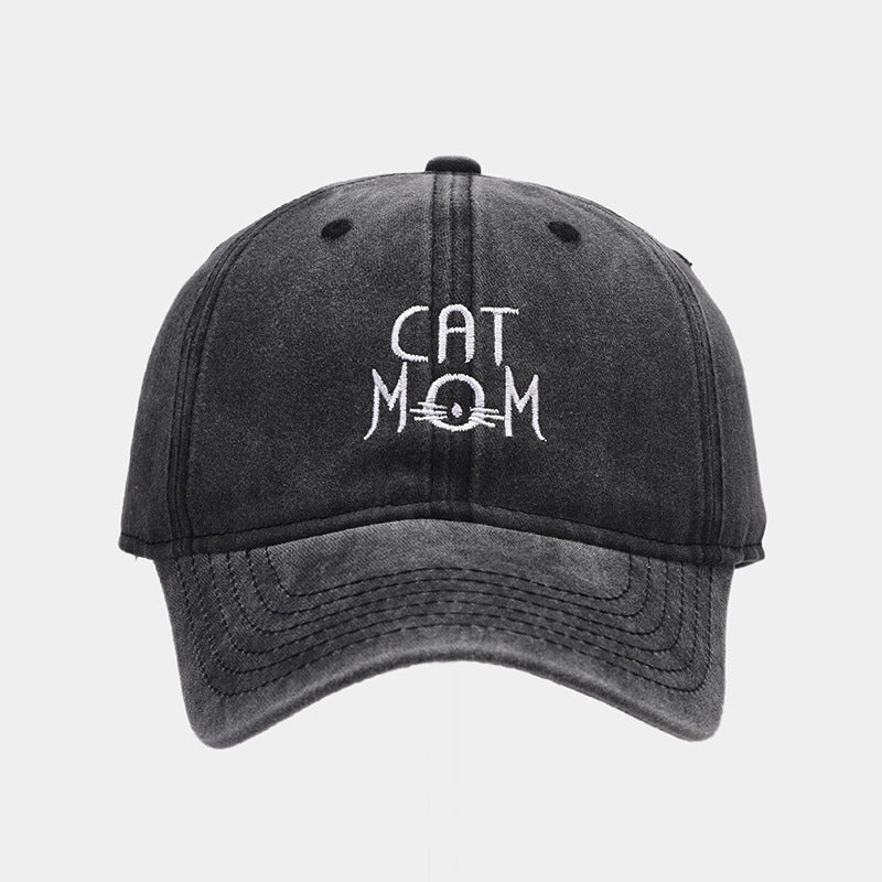 Washed Vintage Cap - Cat Mom.