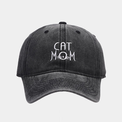 Washed Vintage Cap - Cat Mom.