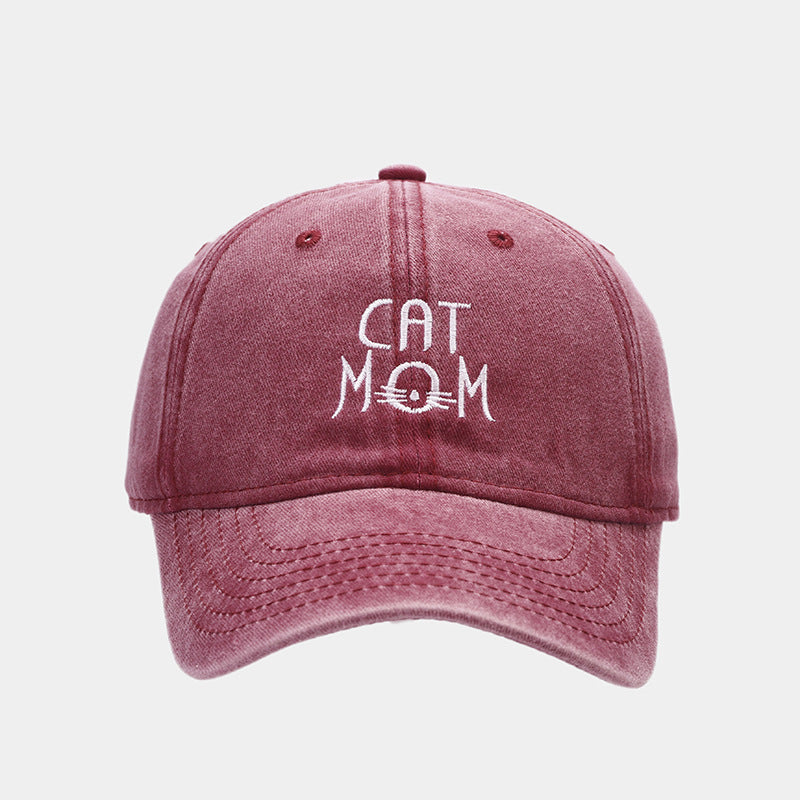 Washed Vintage Cap - Cat Mom.