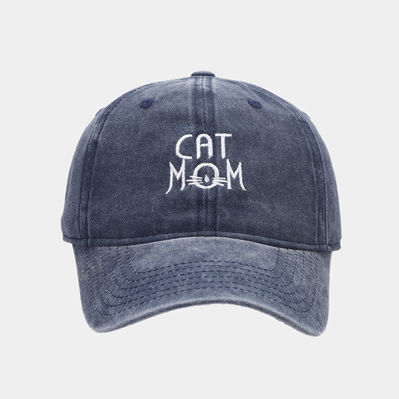 Washed Vintage Cap - Cat Mom.