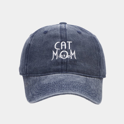 Washed Vintage Cap - Cat Mom.