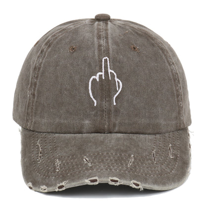 Washed VIntage Cap - Middle Finger.