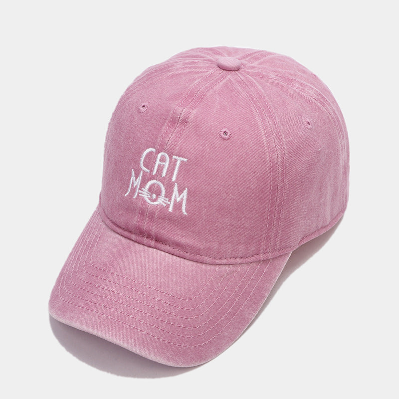 Washed Vintage Cap - Cat Mom.